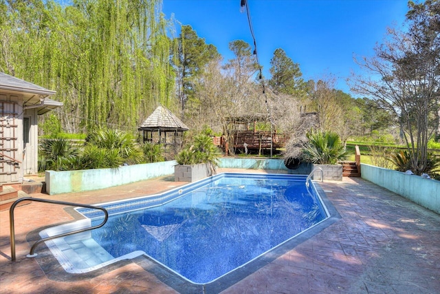 4512 Hardy Mcmanus Rd, Evans, GA 30809 - view of swimming pool featuring a gazebo, a patio, and a fenced in pool