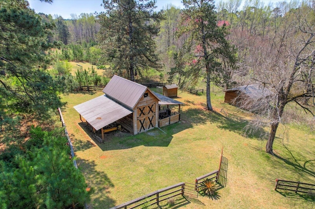 4512 Hardy Mcmanus Rd, Evans, GA 30809 - birds eye view of property featuring a forest view
