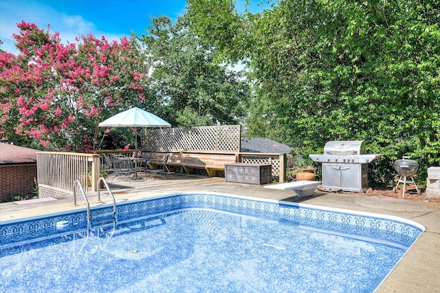 3114 Sussex Rd, Augusta, GA 30909 - swimming pool featuring grilling area and a deck