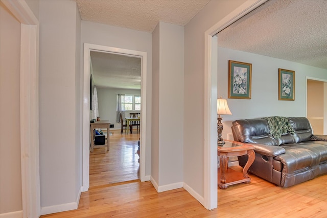 3114 Sussex Rd, Augusta, GA 30909 - living room featuring a textured ceiling and light wood-style flooring