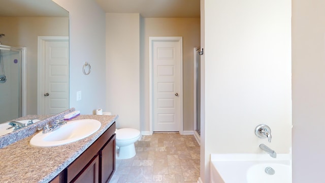 195 Sims Ct, Augusta, GA 30909 - bathroom with vanity, a stall shower, and a bath