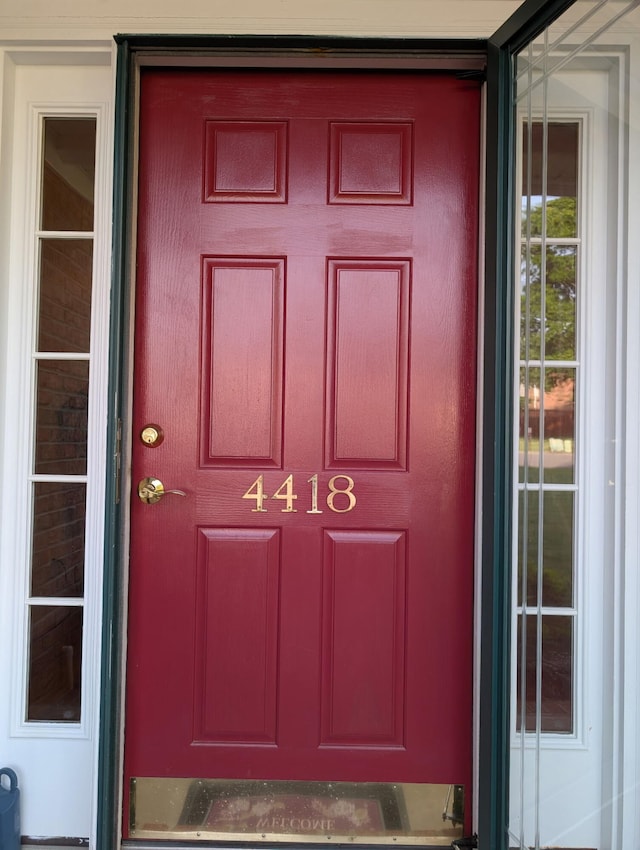 view of exterior entry