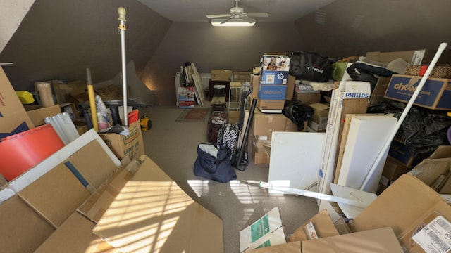 view of unfinished attic