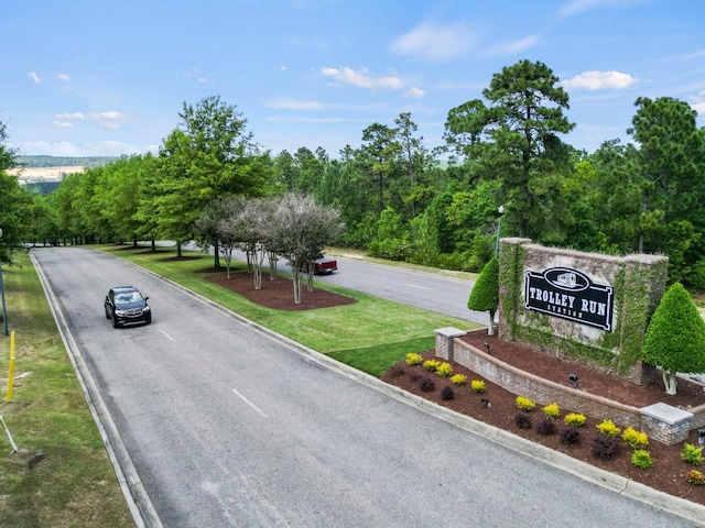 view of road with curbs