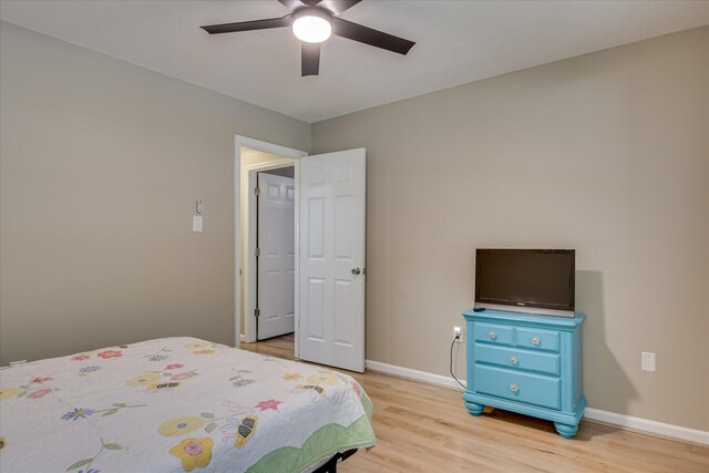 1457 Brown Rd, Hephzibah, GA 30815 - bedroom featuring light wood-type flooring, baseboards, and ceiling fan