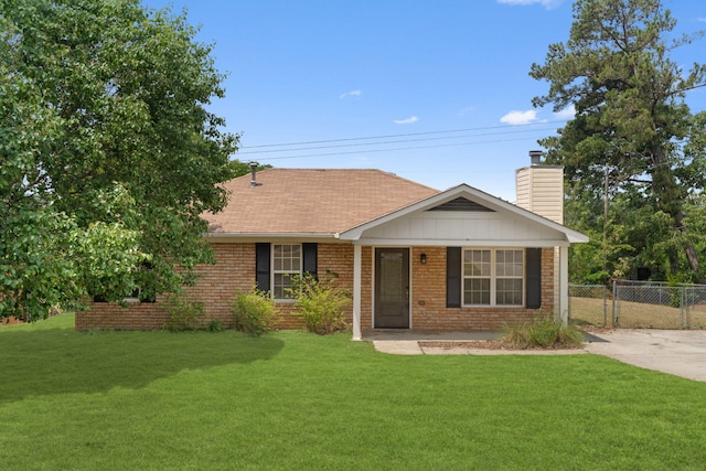 3363 Saddlebrook Dr, Hephzibah, GA 30815 - single story home featuring brick siding, a chimney, and roof with shingles