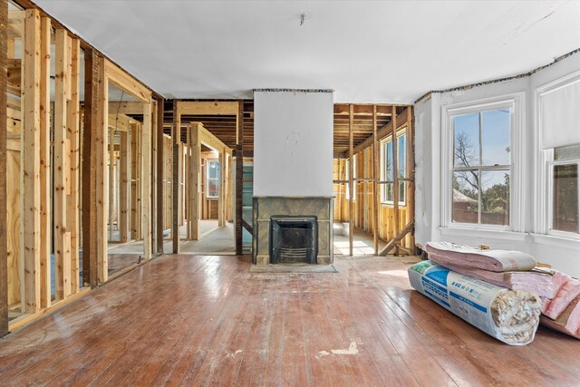 946 Milledge Rd, Augusta, GA 30904 - unfurnished living room with hardwood / wood-style flooring and a fireplace