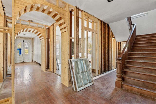 946 Milledge Rd, Augusta, GA 30904 - entryway featuring arched walkways, wood-type flooring, and stairs