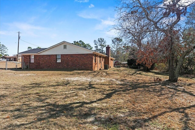 view of property exterior with central AC unit