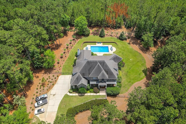3005 Timber Woods Dr, Appling, GA 30802 - view from above of property featuring a pool and a forest