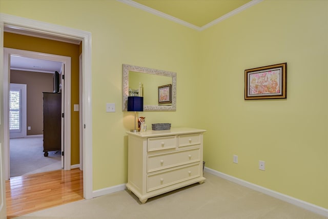 3005 Timber Woods Dr, Appling, GA 30802 - hall featuring light carpet and ornamental molding