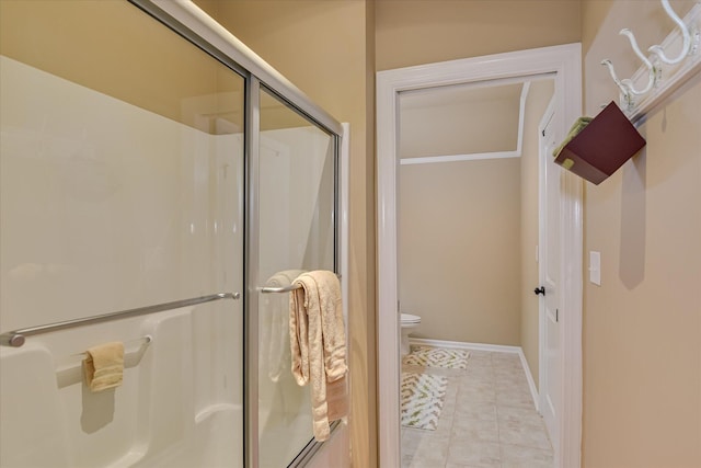3005 Timber Woods Dr, Appling, GA 30802 - bathroom with a shower stall and tile patterned floors