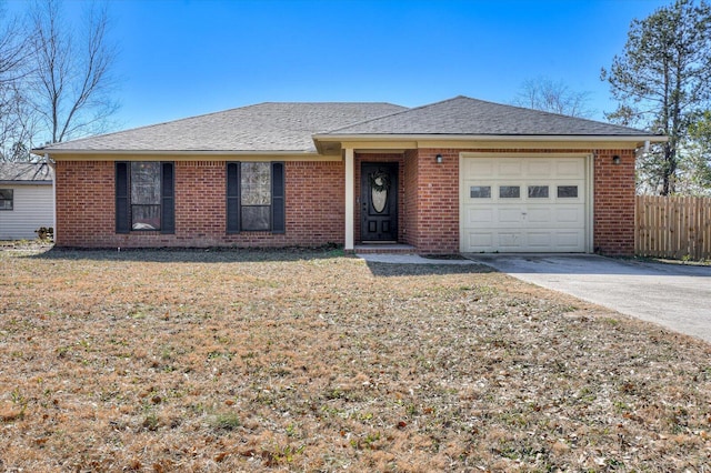 ranch-style home with a garage