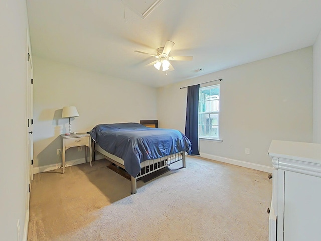 165 Sudlow Lake Rd, Graniteville, SC 29829 - bedroom with baseboards, light colored carpet, and a ceiling fan