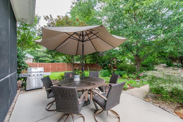 3039 Tarleton Ct, Beech Island, SC 29842 - fenced backyard featuring outdoor dining space, a patio, and area for grilling