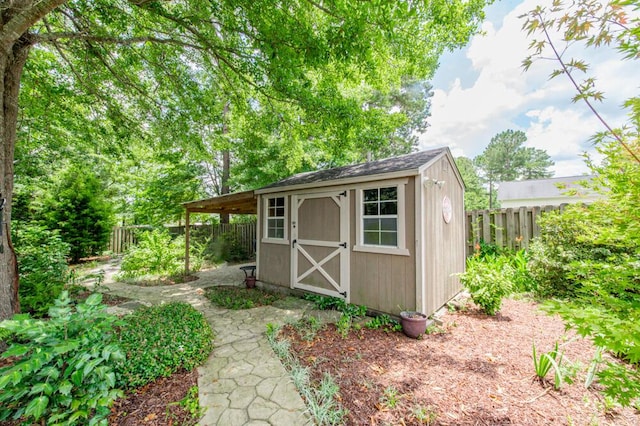 3039 Tarleton Ct, Beech Island, SC 29842 - view of shed featuring a fenced backyard
