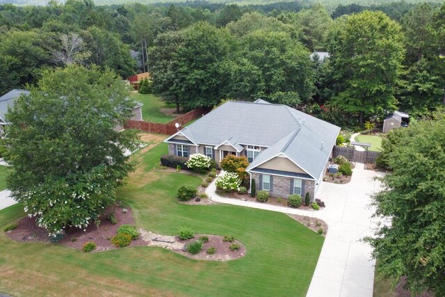 3039 Tarleton Ct, Beech Island, SC 29842 - aerial view of property and surrounding area featuring a heavily wooded area