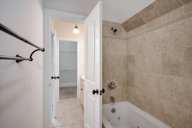 1034 N Pointe Ct, Tignall, GA 30668 - bathroom featuring a combined bath / shower with jetted tub and a spacious closet