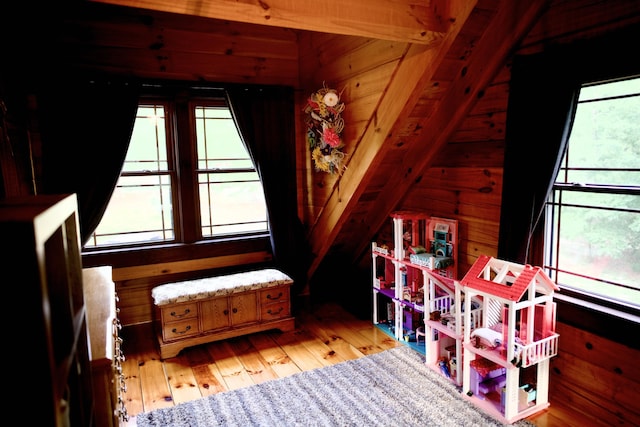 545 Beech Island Ave, Beech Island, SC 29842 - rec room featuring wood walls and light wood-style flooring