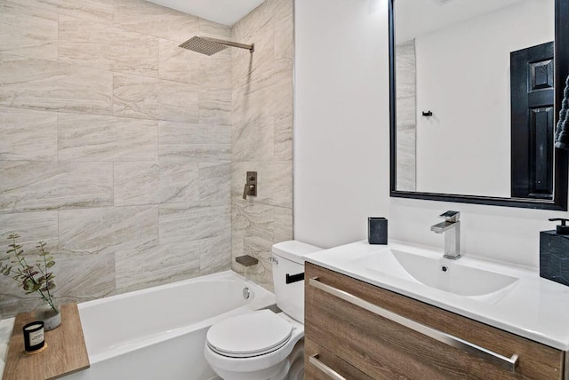 3609 Cameron Dr, Augusta, GA 30906 - bathroom featuring toilet, bathtub / shower combination, and vanity