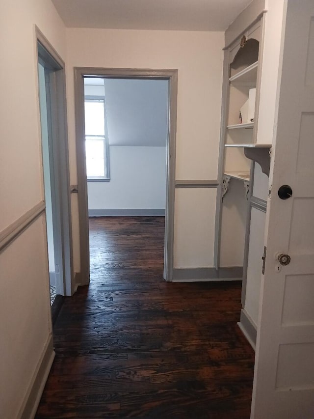 1310 Baker Ave, Augusta, GA 30904 - corridor with dark wood-style floors and baseboards