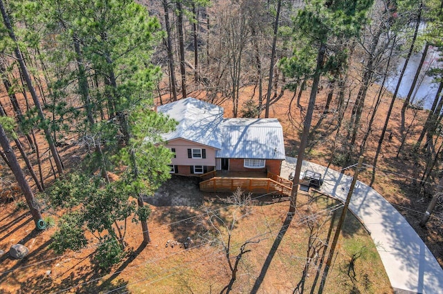 aerial view with a view of trees