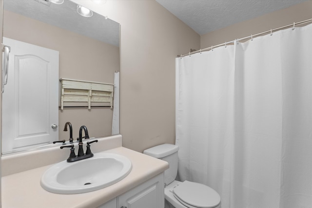 4046 Stone Pass Dr, Graniteville, SC 29829 - bathroom featuring vanity, a textured ceiling, and a shower with curtain