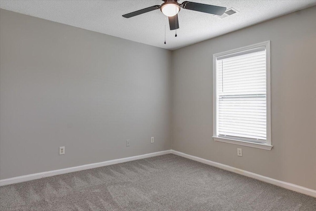 4005 Calypso Dr, Augusta, GA 30909 - empty room with a ceiling fan, carpet floors, healthy amount of natural light, and a textured ceiling