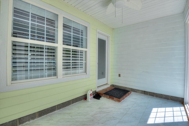 109 Mitchell Dr, North Augusta, SC 29860 - entrance to property with ceiling fan and a patio area