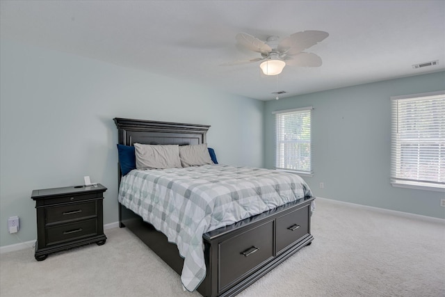 109 Mitchell Dr, North Augusta, SC 29860 - bedroom with light carpet and a ceiling fan