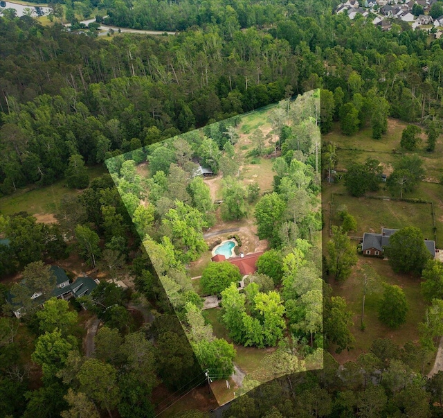 5114 Fairington Dr, Evans, GA 30809 - birds eye view of property featuring a wooded view