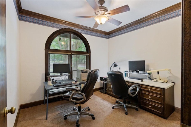 5114 Fairington Dr, Evans, GA 30809 - office with crown molding and light colored carpet