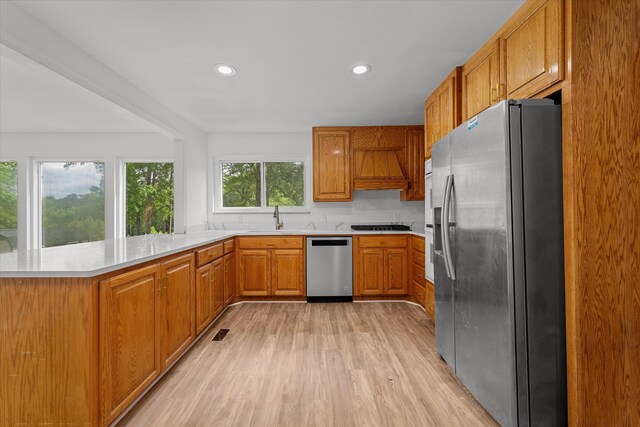 6 Shaddohill Pl, North Augusta, SC 29860 - kitchen with kitchen peninsula, stainless steel appliances, a healthy amount of sunlight, and sink