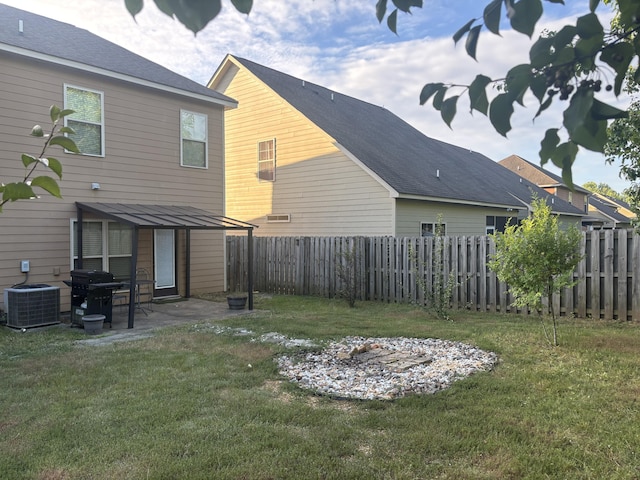 5553 Connor Dr, Evans, GA 30809 - fenced backyard with a patio area
