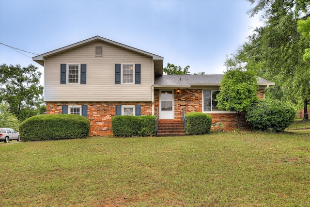 4056 Burning Tree Ln, Augusta, GA 30906 - split level home with a front lawn and brick siding