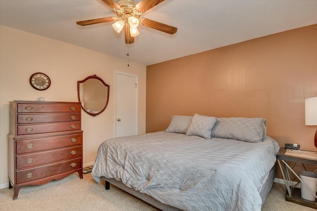 4056 Burning Tree Ln, Augusta, GA 30906 - bedroom with light carpet, baseboards, and a ceiling fan