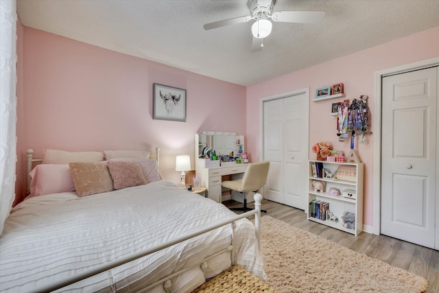 120 Stone St, Harlem, GA 30814 - bedroom featuring wood finished floors, a textured ceiling, and a ceiling fan