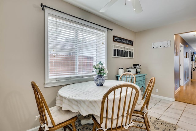 120 Stone St, Harlem, GA 30814 - dining space featuring healthy amount of natural light, ceiling fan, and light tile patterned flooring