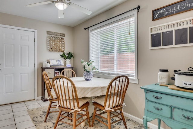120 Stone St, Harlem, GA 30814 - dining area featuring ceiling fan and light tile patterned flooring