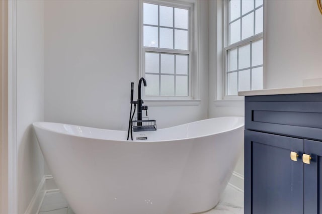 bathroom featuring a tub