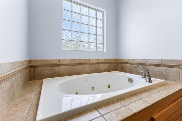 bathroom featuring a jetted tub
