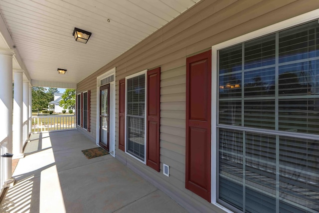view of patio / terrace with a porch