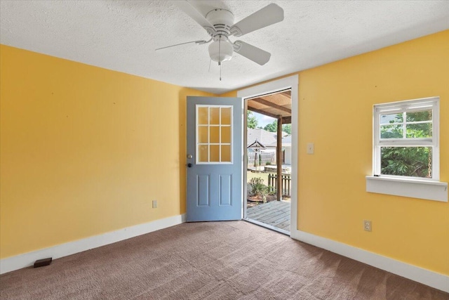 459 Sebastian Dr, Grovetown, GA 30813 - carpeted foyer featuring plenty of natural light, a ceiling fan, and a textured ceiling