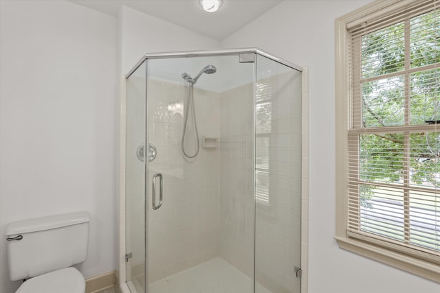 4119 N Knollcrest Cir, Martinez, GA 30907 - full bathroom featuring healthy amount of natural light, a shower stall, and toilet