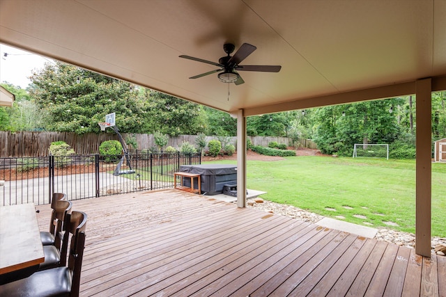 4119 N Knollcrest Cir, Martinez, GA 30907 - deck featuring ceiling fan