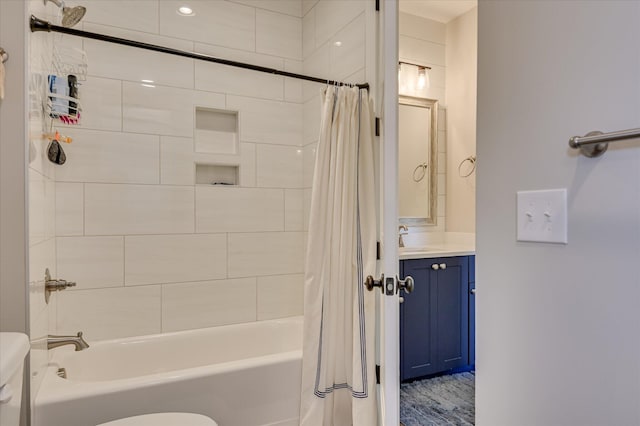 2550 Otts Ln, Harlem, GA 30814 - full bath featuring shower / bathtub combination with curtain and vanity