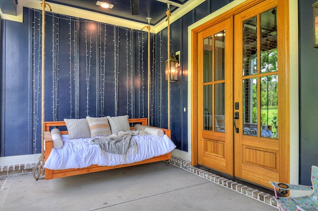 2550 Otts Ln, Harlem, GA 30814 - bedroom with finished concrete flooring and french doors