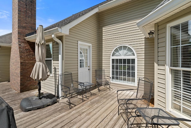 222 Canterbury Dr, Wrens, GA 30833 - view of wooden terrace