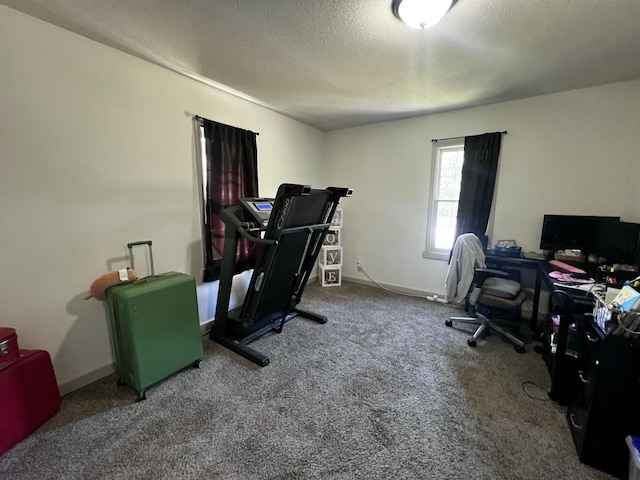 2786 Tudor Rd, Dearing, GA 30808 - office featuring a textured ceiling and carpet flooring