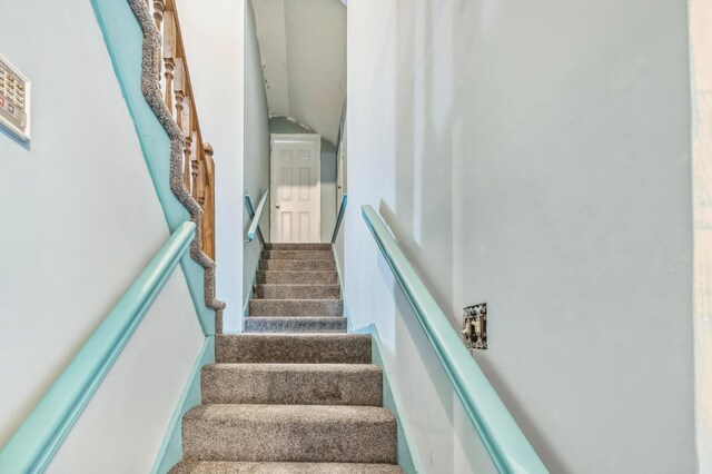 284 Mount Folly Rd, Augusta, GA 30907 - staircase featuring vaulted ceiling